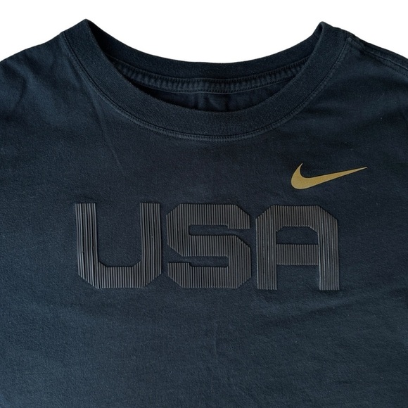 WOMENS NIKE  CROPPED TEE TEAM USA SIZE XS BLACK - Picture 3 of 14